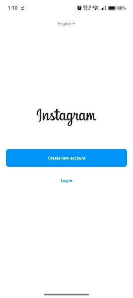Screenshot of Instander Alpha app browsing